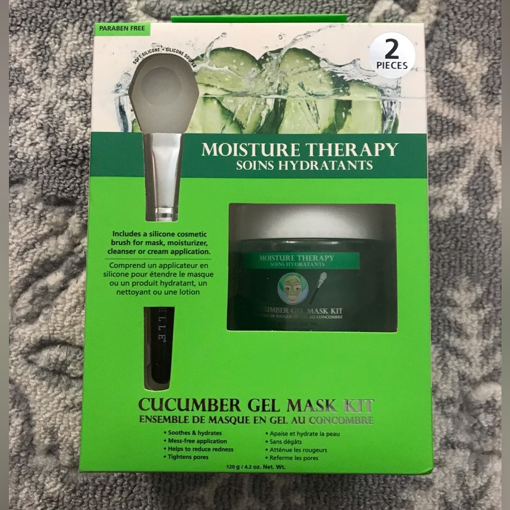 Danielle Creations 2pc Moisture Therapy Cucumber Gel Mask & Brush NEW Rejuvenate
